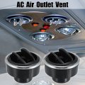 4pcs Rotating Round Ac Air Outlet Vent Louvered Dashboard Electroplate Knob For Rv Bus Boat Yacht 85mm 76mm 46mm