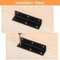 Uxcell L Bracket Corner Braces 8 Set 25x25x200 Mm Stainless Steel 90 Degree Right Angle Fastener With Screws For Shelf Chair