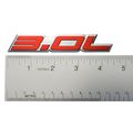 3 0l Liter Embossed Red On Highly Polished Silver Real Aluminum Auto Emblem Badge Nameplate For Cadillac Cts Chevrolet Equinox