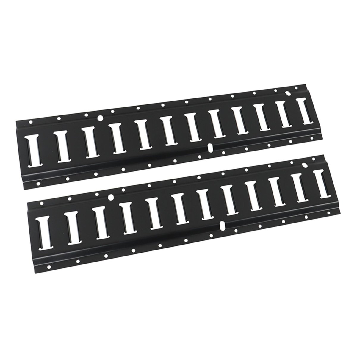 2 Pack Black E-track Tie Down Rail Kitinch Wall-mounted Tool Storage Rack Heavy Loads Up To 2 000 Lbs Replacement For Truck