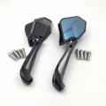 Httmt Mt434- Cnc Heavy Black Rear View Left Right Leda Integrated Side Mirrors Compatible With 8mm 10mm Screw Yamaha Fz1 Fz6