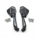 Httmt Mt434- Cnc Heavy Black Rear View Left Right Leda Integrated Side Mirrors Compatible With 8mm 10mm Screw Yamaha Fz1 Fz6
