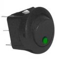 Spst Illuminated Green Led Rocker Switch 12vdc 