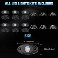 Sunpie 6 Pods White Led Rock Lights 6000k Pure Underglow Light Wheel Well Fender For Off Road Trucks Sedans Car Atv Utv Suv