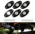 Sunpie 6 Pods White Led Rock Lights 6000k Pure Underglow Light Wheel Well Fender For Off Road Trucks Sedans Car Atv Utv Suv