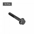 Uxcell Metric M6x40mm Hex Flange Bolts 10pcs 10 9 Grade Carbon Steel Hexagon Head Screws