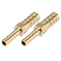 2 Pcs 8mm 5mm Straight Shaped Hose Barb Barbed Tube Pipe Fitting Brass Connector 