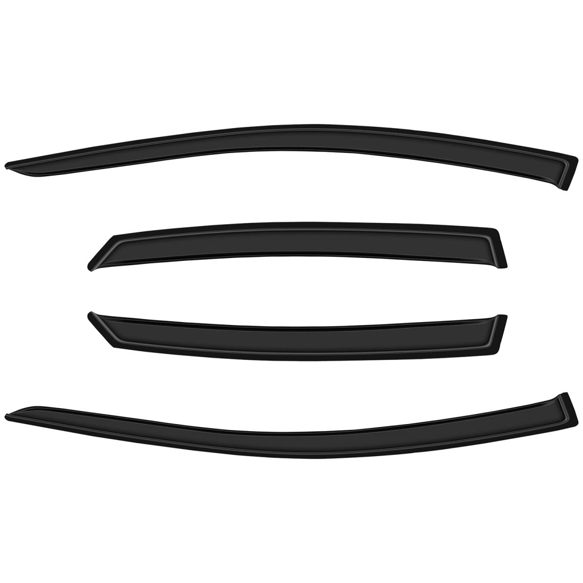 4pcs Side Window Deflectors For 2013 2018 Nissan Altima Tape On Rain Guards And Outside Mount Wind Visors Smoked Tint Sun
