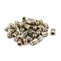 A M6 Female Thread Alloy Expanding Nuts Pre-inserted Nut Bronze Tone 40pcs 