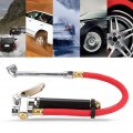 Fydun Tire Inflator Gauge Handheld Car Air Pressure Filler Fill Dual Chuck Compressor Hose Tool