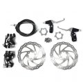 Front And Back Disc Brake Kit For Mountain Road Bikes 160mm Stainless Steel Rotors Aluminum Alloy Calipers Levers Cables 12 