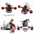 Httmt- Motorcycle Chrome Amber Metal Tombstone Brake Tail W Light Signal Compatiable With Big Twin Bike P N Xh3118b-a-01-cd