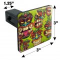 Tiki Heads Island Tropical Hawaii Tow Trailer Hitch Cover Plug Insert