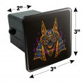 Anubis Egyptian Jackal God Of Death Tow Trailer Hitch Cover Plug Insert For 2 In Receivers Black Abs Plastic With Uv Resistant