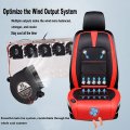 Bnhcoe Breathable Mesh Cooling Car Seat Cushion Pu Leather Protector With 8 Fans Adjustable 3 Levels 12v Automotive Cover For