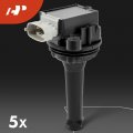 A-premium Set Of 5 Ignition Coil Pack And Iridium Spark Plugs Compatible With Volvo S60 20 5l C30007-2010 2 4l S40 2004-2010 2