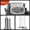 A-premium Set Of 5 Ignition Coil Pack And Iridium Spark Plugs Compatible With Volvo S60 20 5l C30007-2010 2 4l S40 2004-2010 2