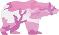5in X 3in Pink Camouflage Bear Sticker Vinyl Wildlife Car Bumper Stickers By Stickertalk 