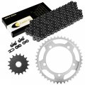 Caltric Black Drive Chain And Sprocket Kit Compatible With Suzuki Gsx-r750 2000-2005