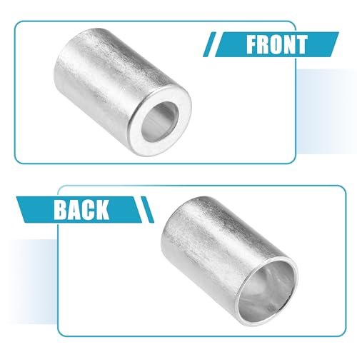 20pcs Car Aluminum Cylindrical Air Conditioner Pipe Joint Fitting Sleeve 12mm 19mm Hole Dia