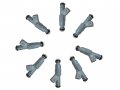 Set Of 8 Fuel Injectors For Ford Thunderbird Cougar 5 0 V8 24lb 4 Hole Upgrade