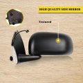 Ocpty Black Left Side And Right Mirrors Fit For 2004-2009 Dodge Durango Textured Mirror Glass Manual Folding Heated