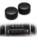 Polarlaner 2pcs Set Car Styling Ac Rear Control Knobs Air Conditioning Heat Switch Knob Aluminum Alloy For Chevrolet Gmc Black