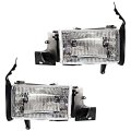Aftermarket Fits 99-01 1500 Pickup Left Right Headlamp Assys W O Sport Package Pair 