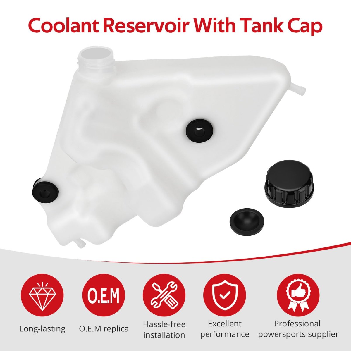 Coolant Reservoir Tank With Cap For Kawasaki Ninja Zx-10r Zx1000 2006-2007 O E M 43078-0026 11012-1084