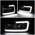 Led Drl Tinted Amber Corner Headlight W Bumper Lamps Tool Kit Compatible With Gmc Sierra Yukon 99-07