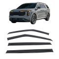 Ikon Motorsports Tape On Window Visors For 2022-2026 Kia Carnival Acrylic Smoke Tinted Rain Guards Side Wind Deflectors 4pcs 