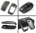 Luxury Real Carbon Fiber Key Protective Case Cover For Audi Car Fob With Retractable Flip