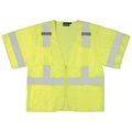 Erb 61617 S852 Class 3 Safety Vest With Sleeves Lime 5x-large 