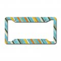 Whistler Studios Around Town Road Stripe Multi License Plate Frame Chrome Metal Auto Car Tag Holder Birthday For Men Women 