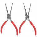 Uxcella Needle Nose Pliers 6-inch Forged From High Carbon Steel Nickel Plating 2 Pack