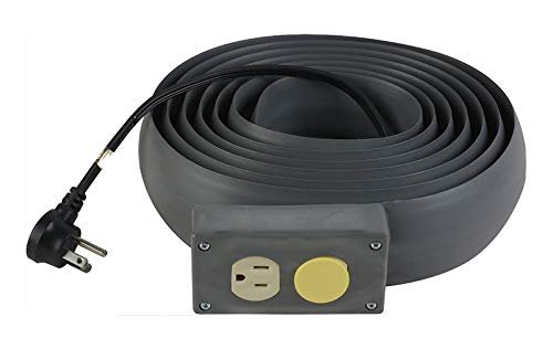 Electriduct Lay Flat Electrical Power Extension Cord Cover Cable Protector 10 Feet Gray