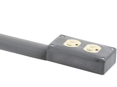 Electriduct Lay Flat Electrical Power Extension Cord Cover Cable Protector 10 Feet Gray