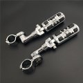 Hk Group Motorcycle Chrome Short Angled Adjustable Peg Mounting Kit Zombie Footrest For V-star Roadstar Suzuki Boulevard With