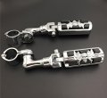Hk Group Motorcycle Chrome Short Angled Adjustable Peg Mounting Kit Zombie Footrest For V-star Roadstar Suzuki Boulevard With