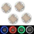 Usonline911 4 Pack Car Wheel Light Solar Energy Flash Waterproof Auto Hub Lamp Tire Colorful Atmosphere Accessories 15 Mode-4