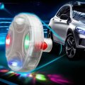 Usonline911 4 Pack Car Wheel Light Solar Energy Flash Waterproof Auto Hub Lamp Tire Colorful Atmosphere Accessories 15 Mode-4