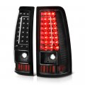 2003-2006 Chevy Silverado 1500 2500 3500 Black Bezel C-shape Led Tail Brake Light Housing Lamp Assembly Driver And Passenger 