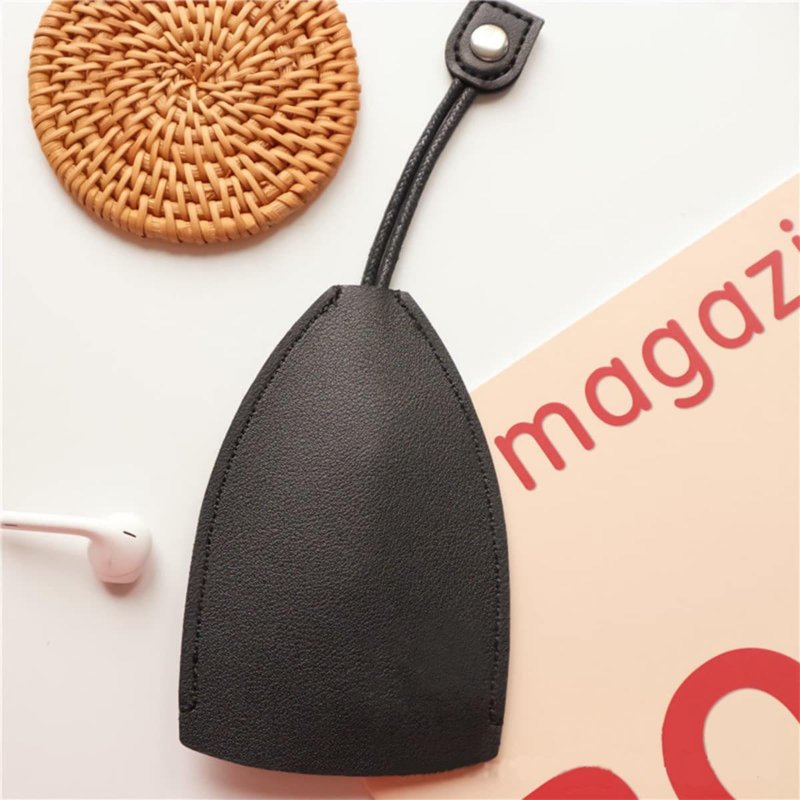 Hoffnugshween 2pcs Car Key Case Pu Leather Creative Pull-out Chain Holder Large Capacity Cover Smart Keychain Protector Orange