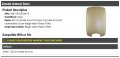 Console Armrest Cover Beige With Plastic Plate Compatible 2008-2012 Honda Accord