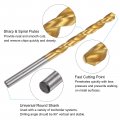 Uxcell Tap Drill Bit Set 1 4-32 Unef Straight Flute Thread And 7 32 5 6mm Twist Titanium Coated M2 High Speed Steel Repair