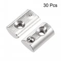Uxcell M3 T Slot Nuts Roll In Spring T-nut With Ball Carbon Steel For 2020 Series Aluminum Extrusion Profile Rail 6mm 30pcs