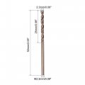 Uxcell 2 3mm Drill Bits High Speed Steel Straight Shank 52mm Length Twist Bit Fully Ground Titanium Coated 12 Pcs