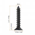 Uxcell M3 5 X 18mm Wood Screws Phillips Flat Head Carbon Steel Self Tapping Black 200pcs