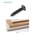 Uxcell M3 5 X 18mm Wood Screws Phillips Flat Head Carbon Steel Self Tapping Black 200pcs