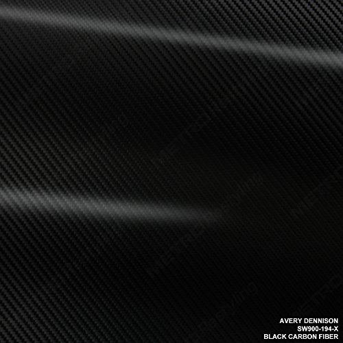 Avery Sw900-194-x Black Carbon Fiber 5ft X 2ft 10 Sq Ft Supreme Vinyl Car Wrap Film